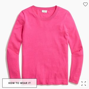 J. Crew Cotton Teddie sweater in Coral
